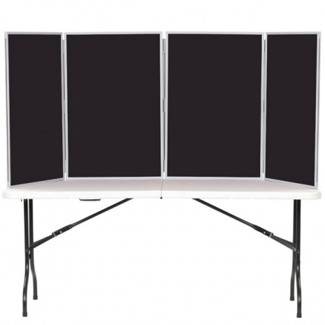 PVC Framed 4 Panel Table Top Display with Fabric to Both Sides + FREE Storage Bag